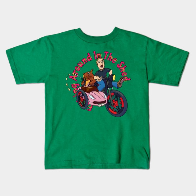 Squirrel Rider Kids T-Shirt by FullTuckBoogie